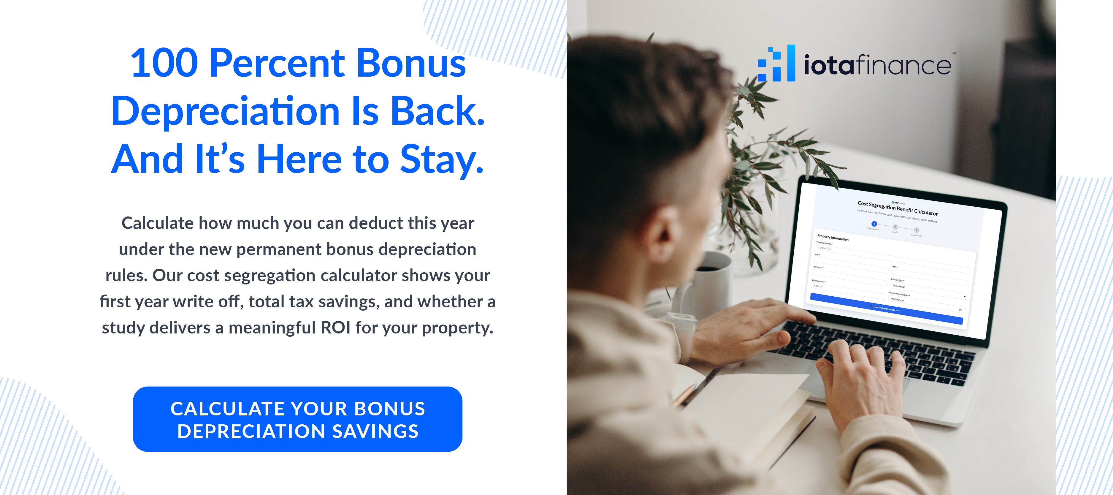 Iota Finance_Cost Segregation Benefit Calculator CTA_HD2